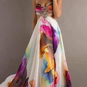 Multicolored Prom Dress
